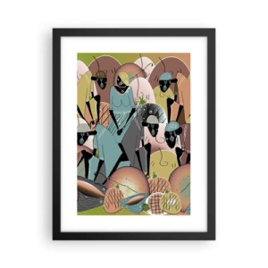 Poster in einem schwarzem Rahmen - Ein toller Urlaub steht bevor - 30x40 cm