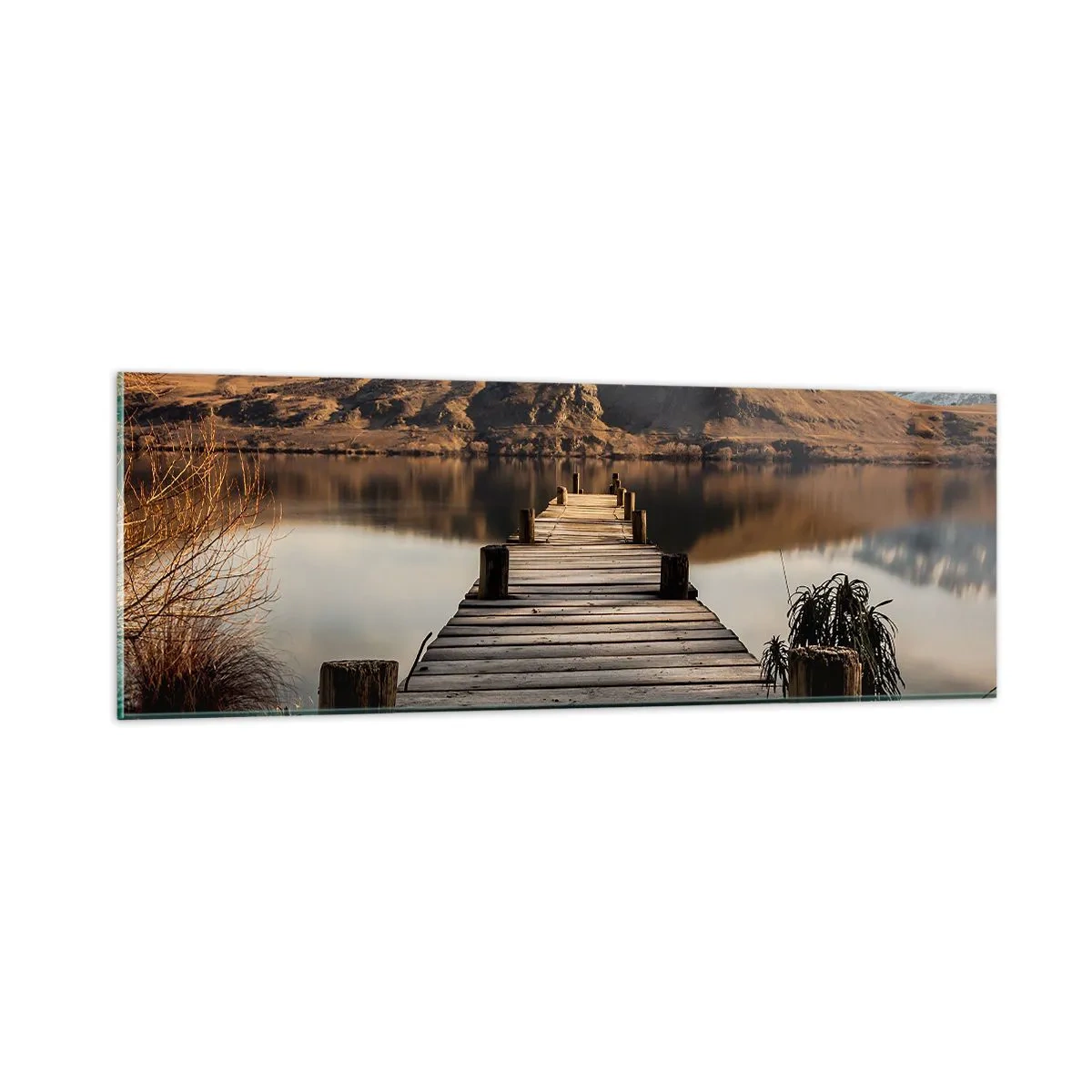 Glasbild - Bild auf glas - Landschaft in Stille - 90x30 cm