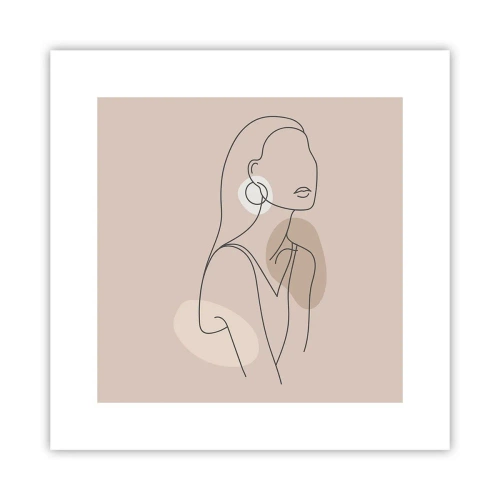 Poster - Mädchenhafte Ikone - 30x30 cm