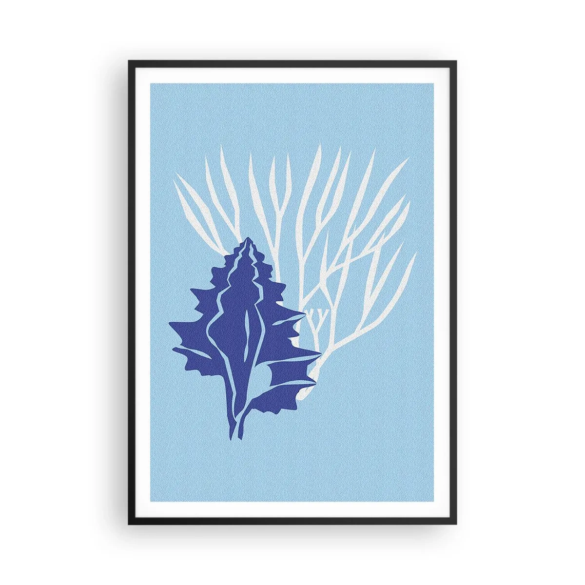 Poster in einem schwarzem Rahmen - Blattformen - 70x100 cm