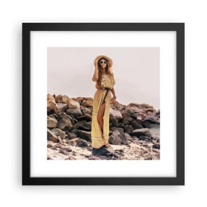 Poster in einem schwarzem Rahmen - Die Magie der Steine - 30x30 cm