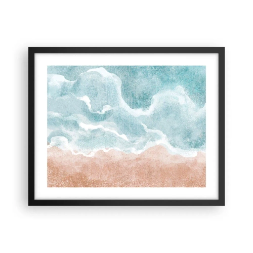 Poster in einem schwarzem Rahmen - Cloud-Abstraktion - 50x40 cm