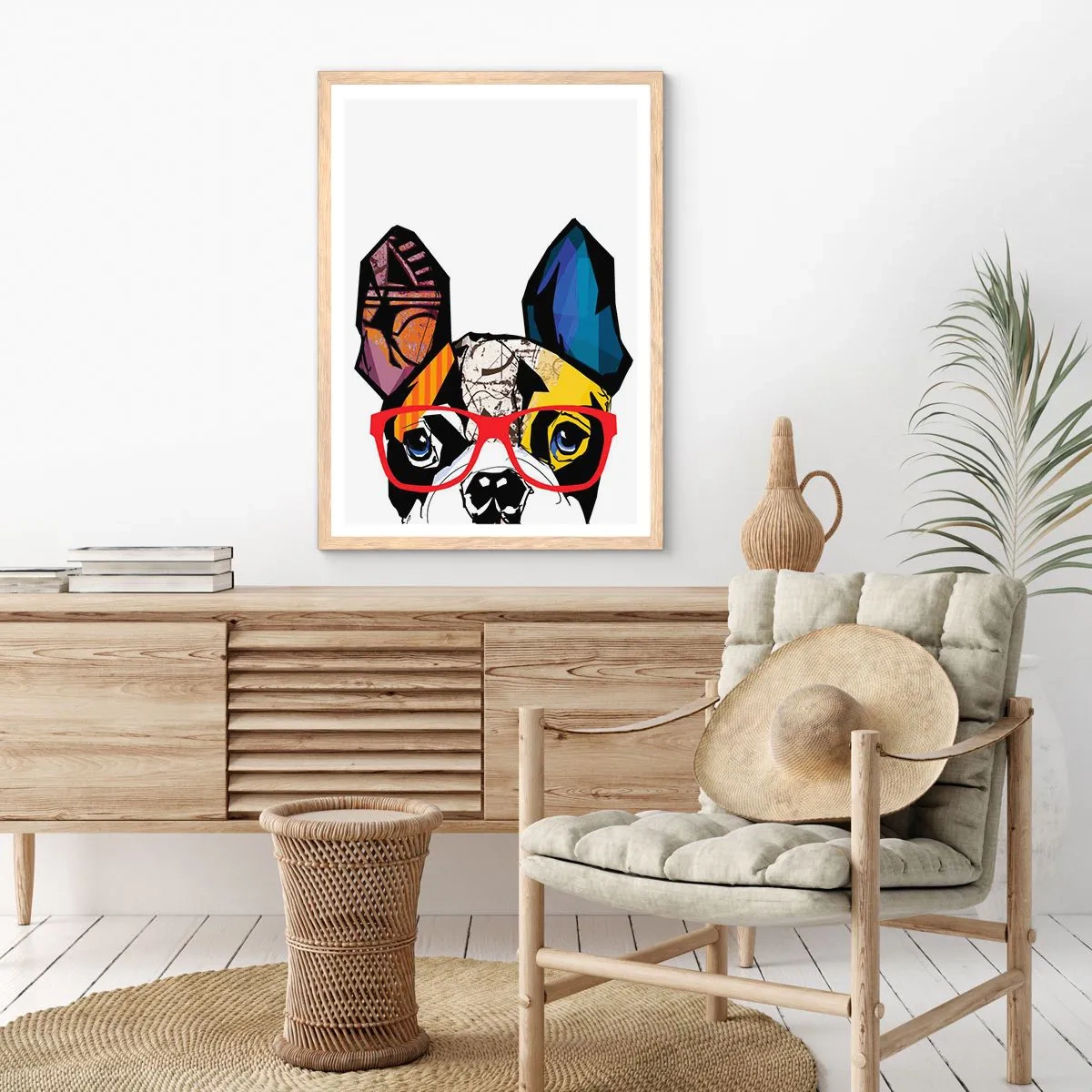 Poster in einem Rahmen aus heller Eiche - Intellektuelle - 70x100 cm