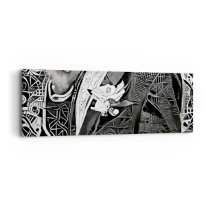 Bild auf Leinwand - Leinwandbild - Nur ein scheinbar grauer Mann - 90x30 cm