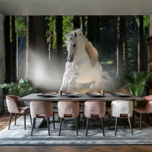 Fototapete Premium Sand - Wie aus einem Fantasy-Roman - Tiere, Pferd, Landschaft - 500x350 cm