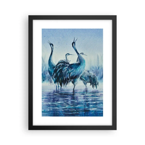 Poster in einem schwarzem Rahmen - Morgentliches Treffen - 30x40 cm