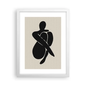 Poster in einem weißen Rahmen - In deinen eigenen Armen - 30x40 cm