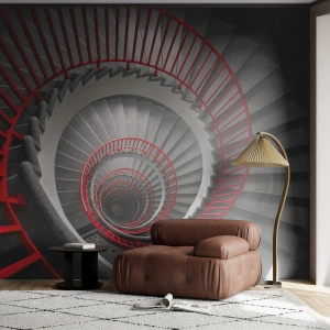 Fototapete Premium Sand - Architekturspaß - Die Architektur, Treppe, Industriell - 250x175 cm