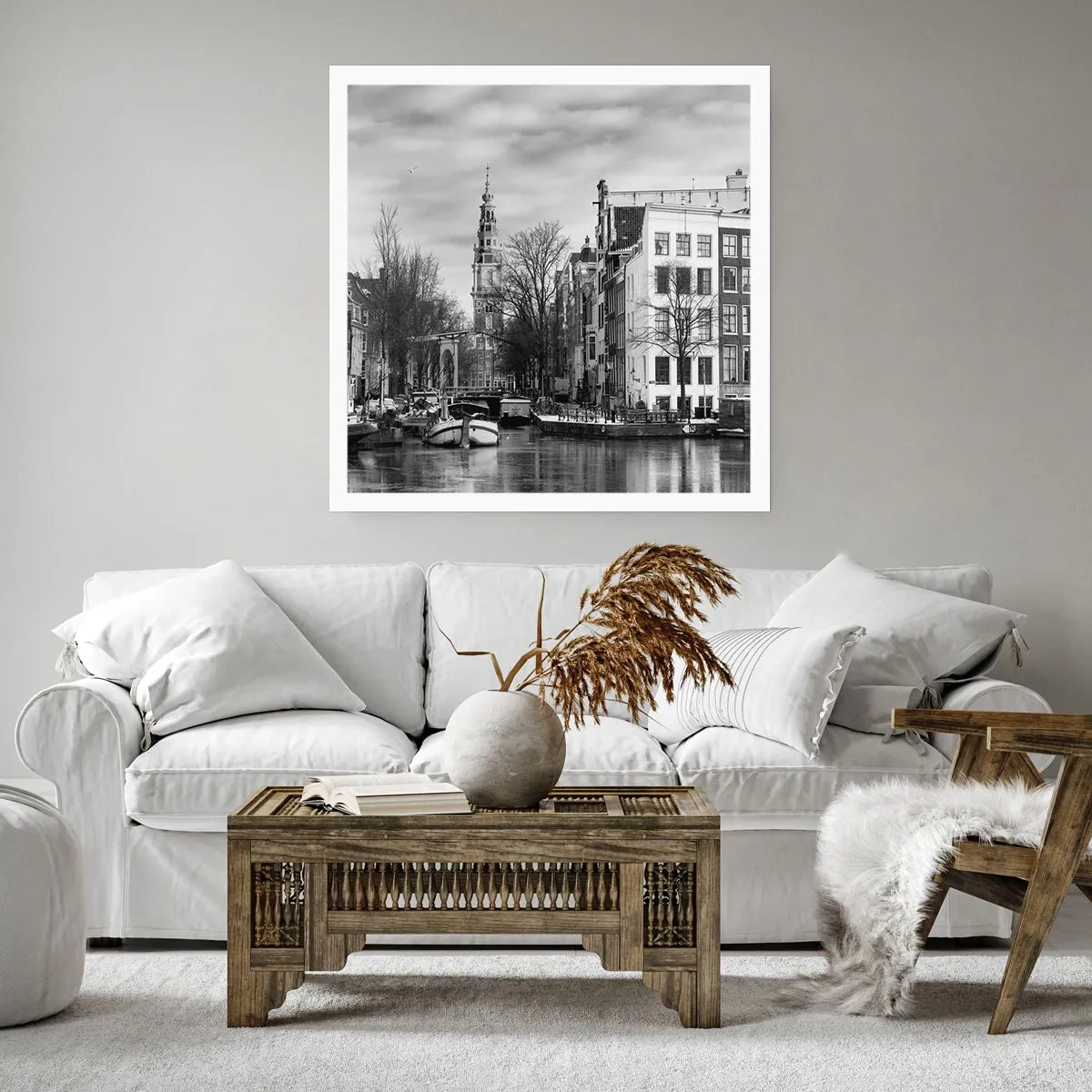 Poster - Amsterdamer Atmosphäre - 50x50 cm