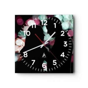 Wanduhr - Glasuhr - Jawohl! - 40x40 cm