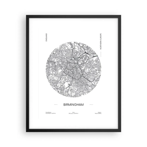 Poster in einem schwarzem Rahmen - Anatomie von Birmingham - 40x50 cm