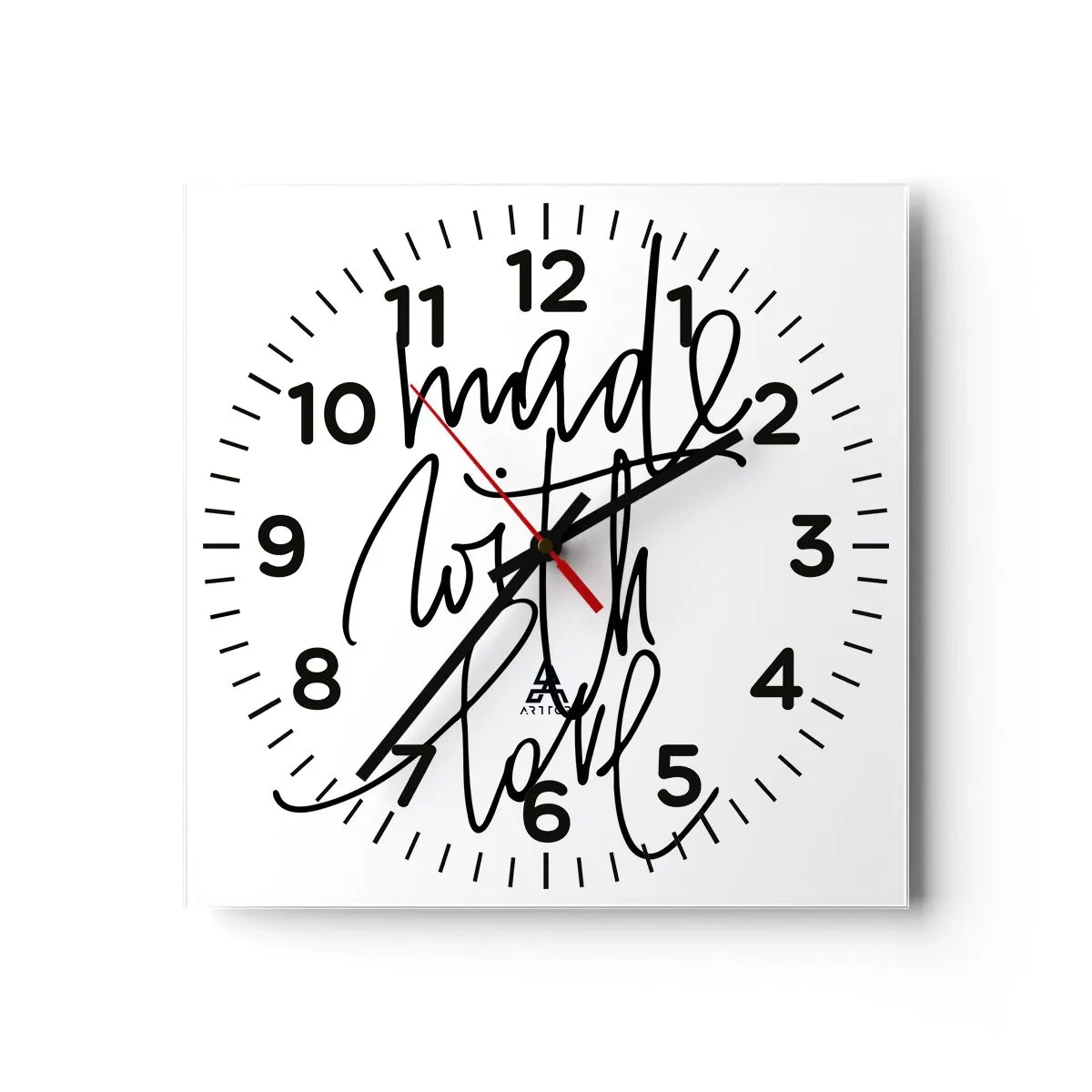 Wanduhr - Glasuhr - Die beste Marke - 40x40 cm