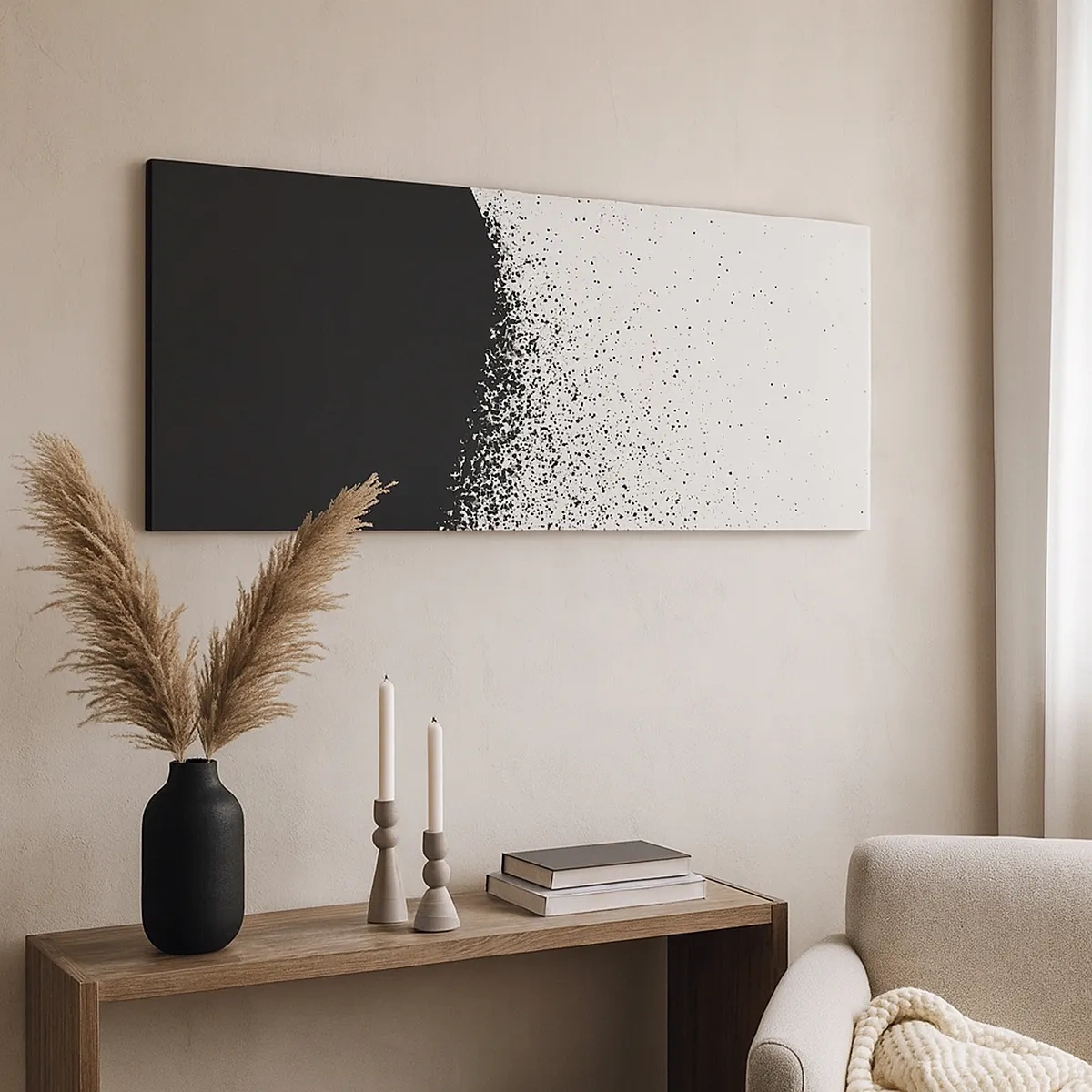 Bild auf Leinwand - Leinwandbild - Bewegung von Molekülen - 30x30 cm