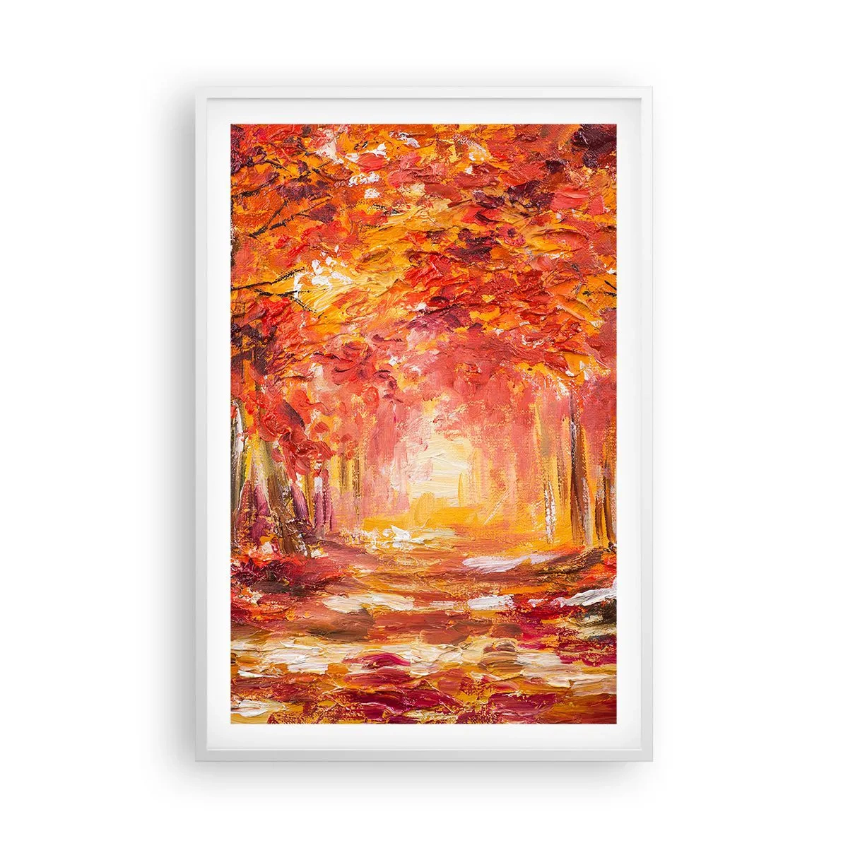 Poster in einem weißen Rahmen - Kupferwald - 61x91 cm