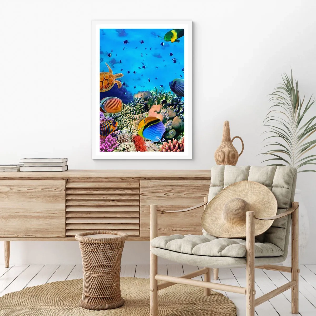 Poster in einem weißen Rahmen - Und was wissen wir über das Leben ... - 30x40 cm