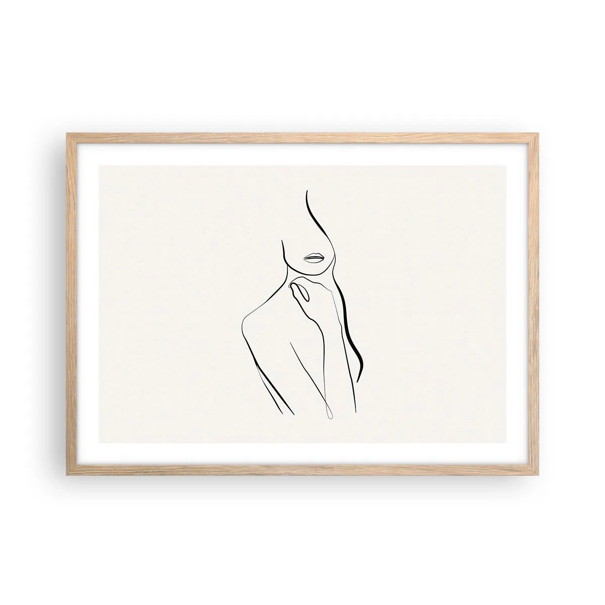 Poster in einem Rahmen aus heller Eiche - Eine Welle der Melancholie - 70x50 cm