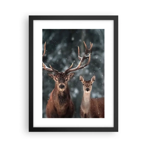 Poster in einem schwarzem Rahmen - Herr des Waldes mit seiner Frau - 30x40 cm