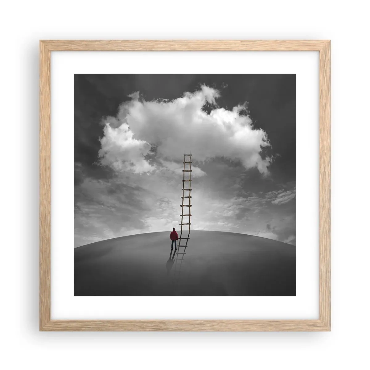 Poster in einem Rahmen aus heller Eiche - Alles ist möglich - 40x40 cm