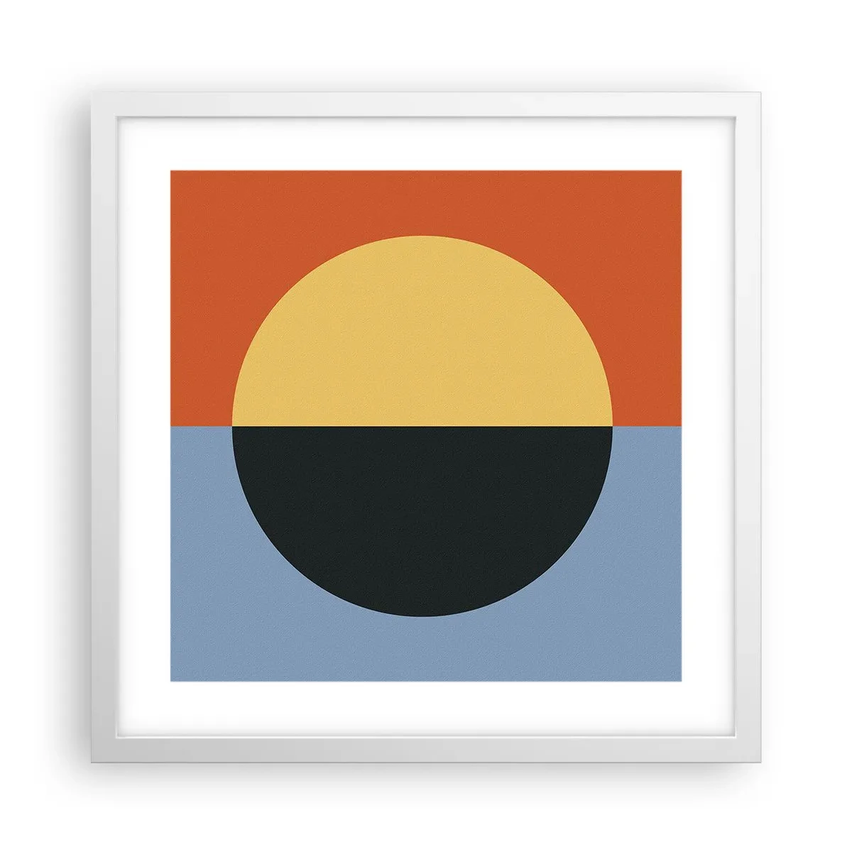 Poster in einem weißen Rahmen - Eine Komposition aus Wärme und Kühle - 40x40 cm