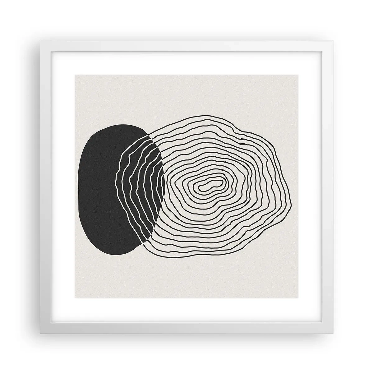 Poster in einem weißen Rahmen - Dauer und Schwingung - 40x40 cm