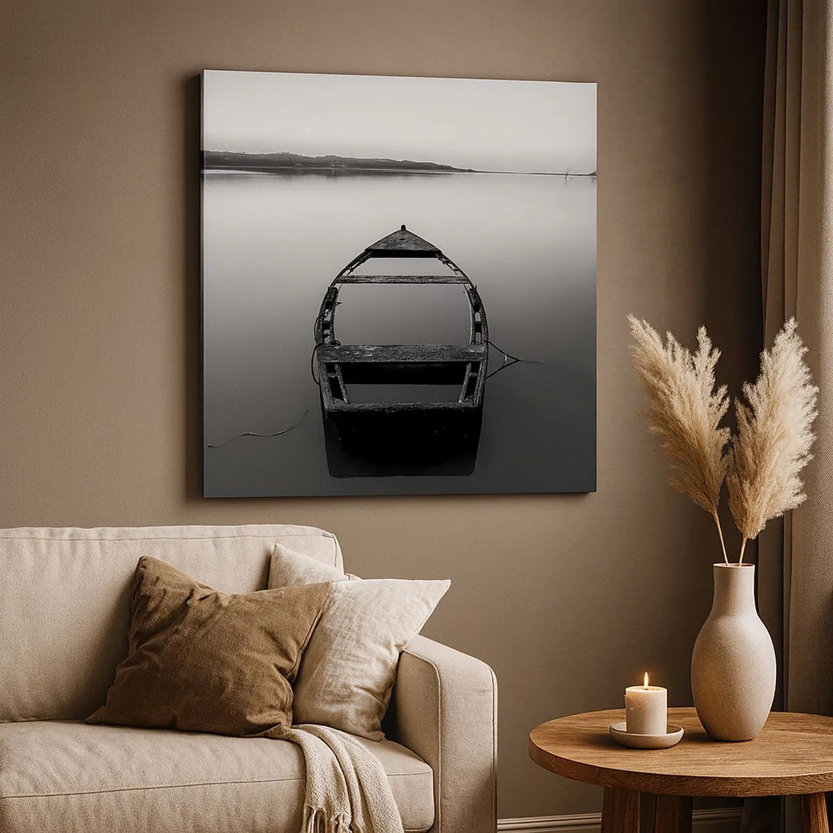 Bild auf Leinwand - Leinwandbild - Sehnsucht und Melancholie - 30x30 cm