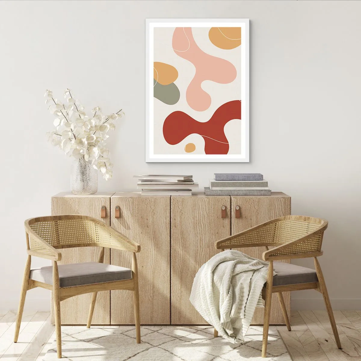 Poster in einem weißen Rahmen - Kringel oder Schnörkel? - 30x40 cm