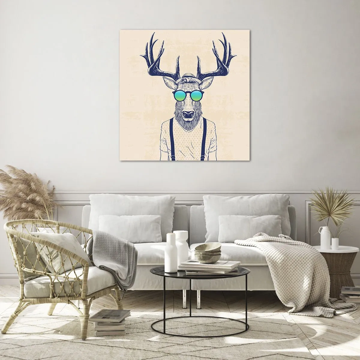 Glasbild - Bild auf glas - Wen hast du erwartet? - 30x30 cm