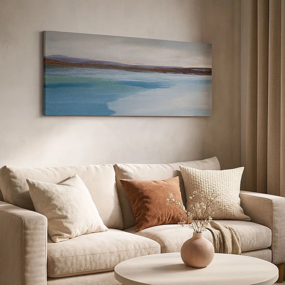 Bild auf Leinwand - Leinwandbild - Horizontale Landschaft - 100x40 cm