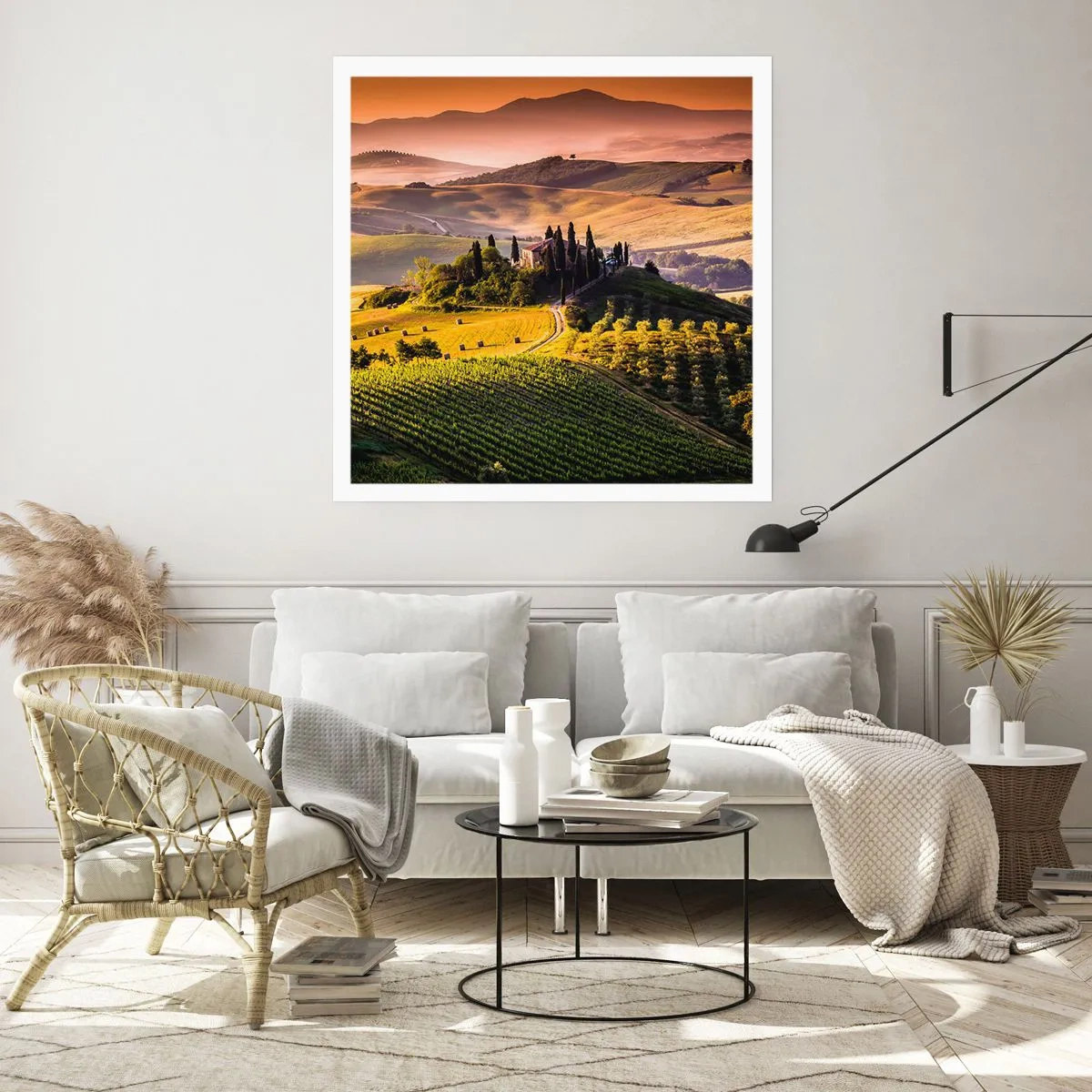 Poster - Arkadien - die toskanische Landschaft - 50x50 cm