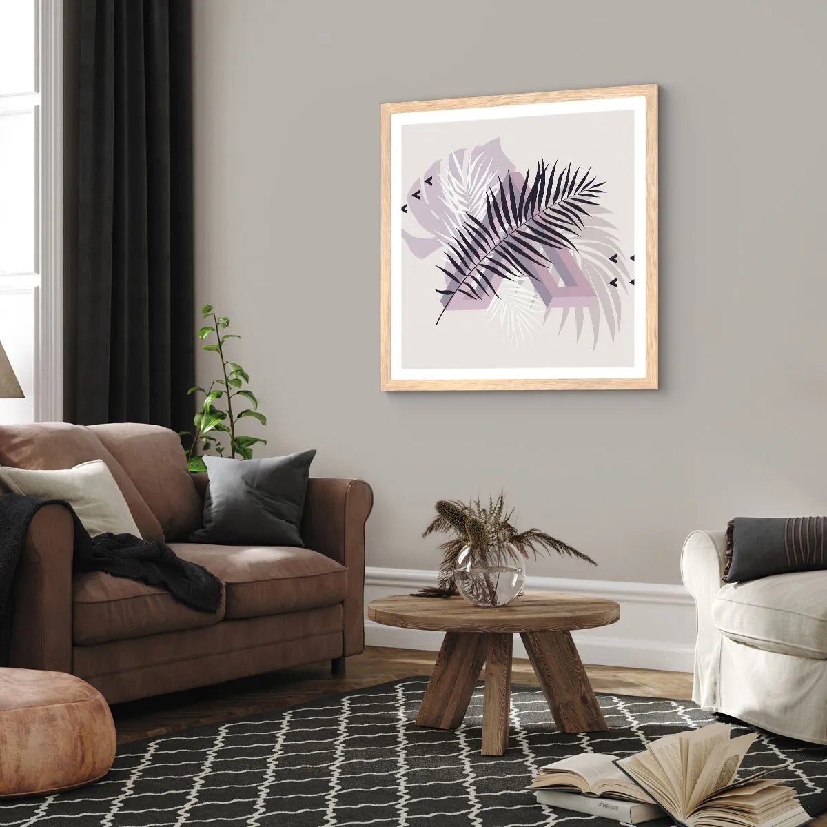 Poster in einem Rahmen aus heller Eiche - Der Schatten des Schattens - 50x50 cm