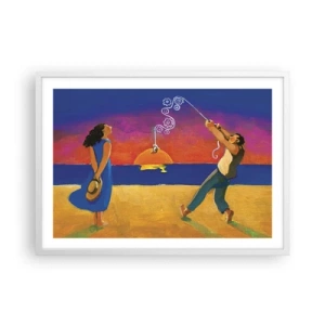 Poster in einem weißen Rahmen - Mehr als ein Sternchen vom Himmel - 70x50 cm