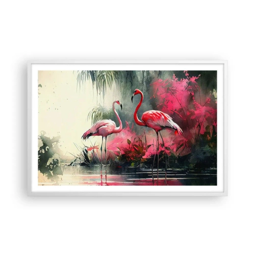 Poster in einem weißen Rahmen - Lektion in natürlicher Anmut - 91x61 cm