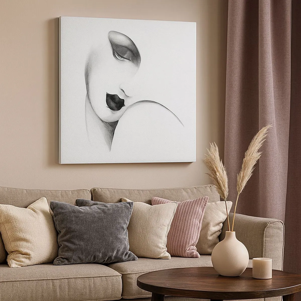 Bild auf Leinwand - Leinwandbild - Im Stil von Łempicka - 30x30 cm