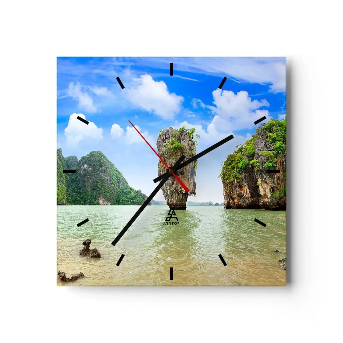 Wanduhr - Glasuhr - Felsige Wunder der Natur - 40x40 cm