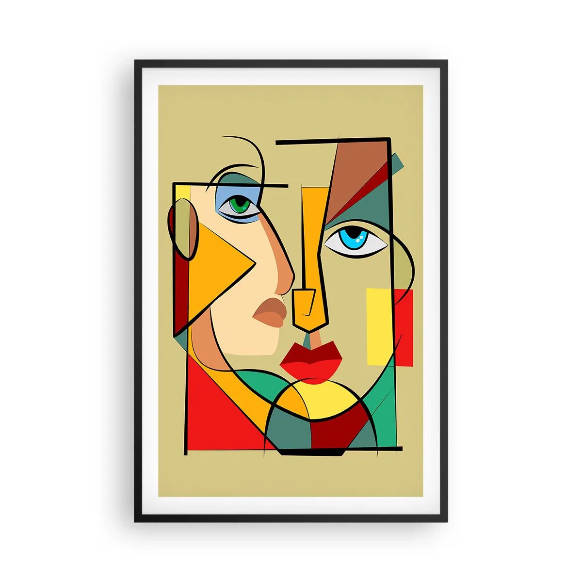 Poster in einem schwarzem Rahmen - Passendes Paar - 61x91 cm