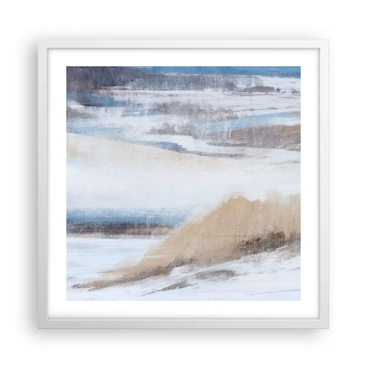 Poster in einem weißen Rahmen - Winterkomposition - 50x50 cm