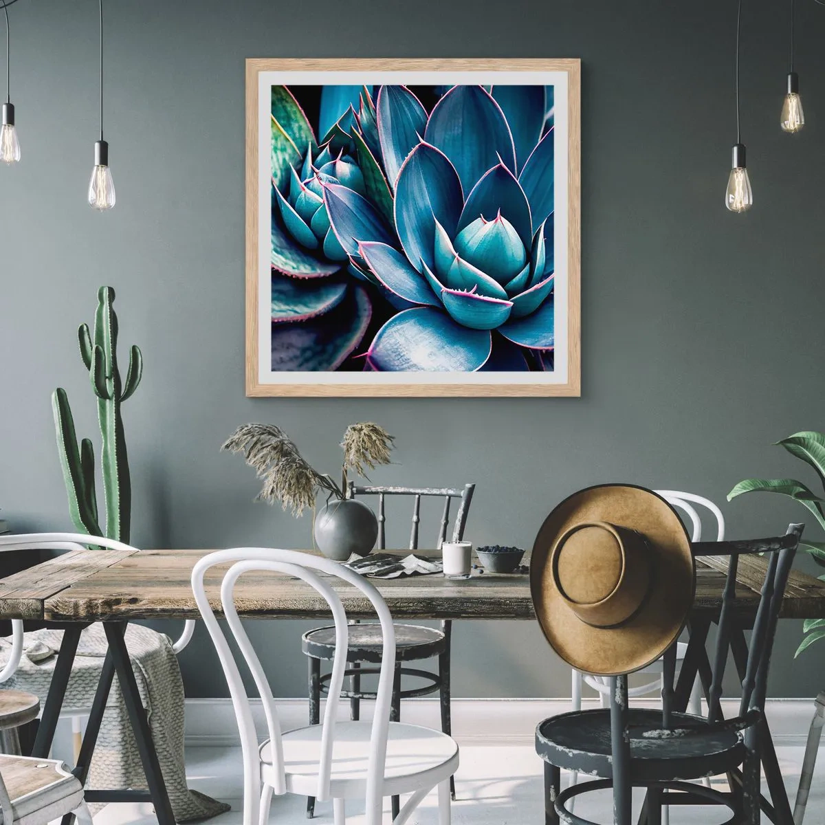 Poster in einem Rahmen aus heller Eiche - Lebenskraft - 30x30 cm