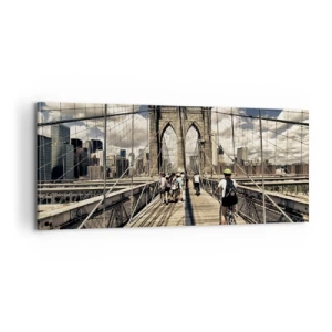 Bild auf Leinwand - Leinwandbild - Direkt ins Herz der Stadt - 100x40 cm