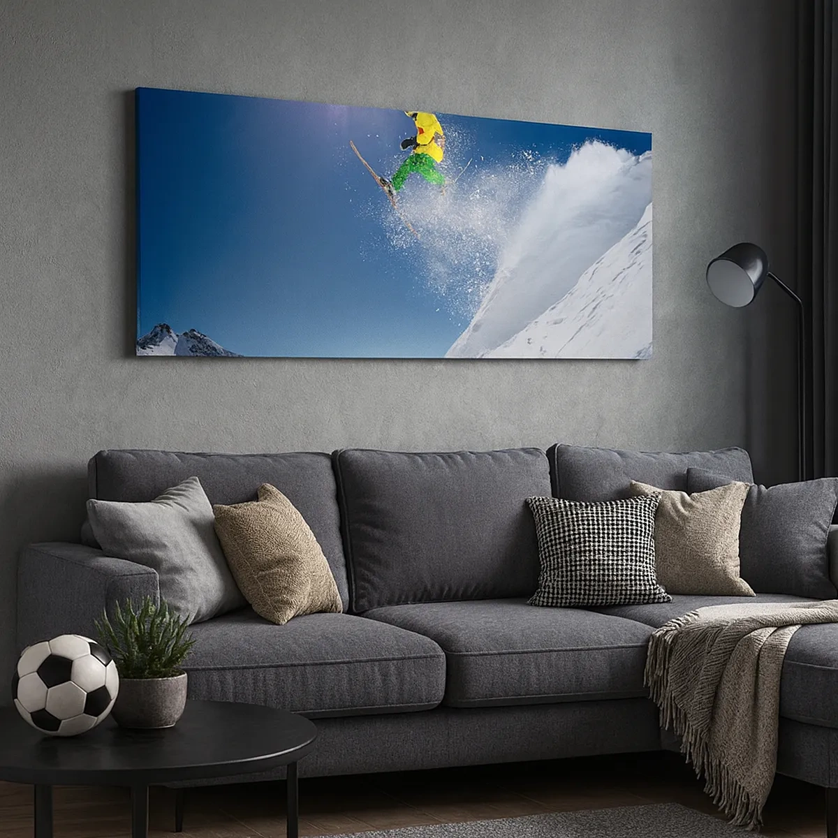 Bild auf Leinwand - Leinwandbild - Tanzen mit den Bergen - 30x30 cm