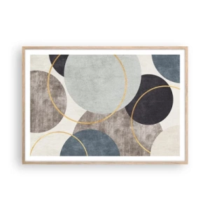 Poster in einem Rahmen aus heller Eiche - Rad für Rad - 100x70 cm