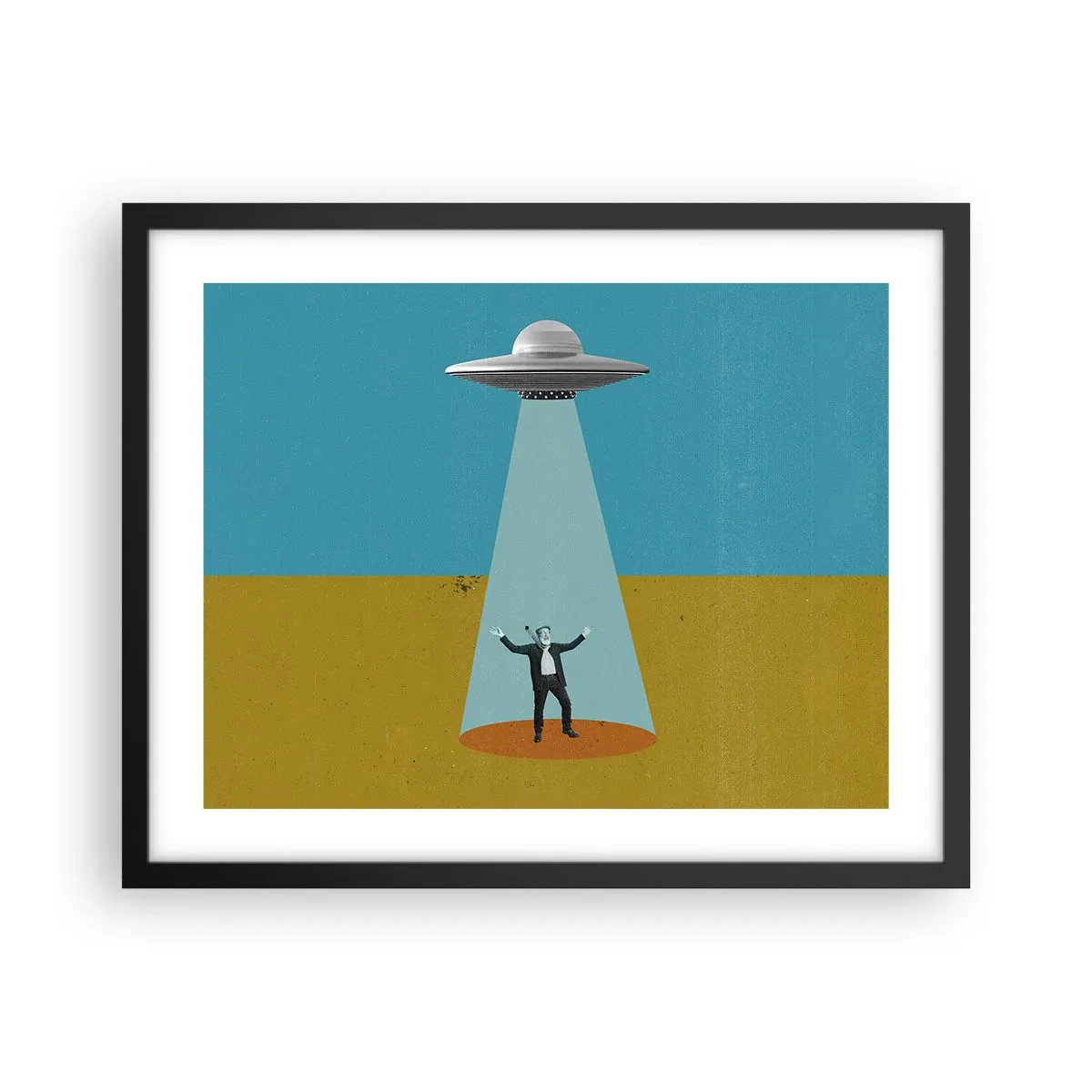 Poster in einem schwarzem Rahmen - Nahe Begegnung - 50x40 cm