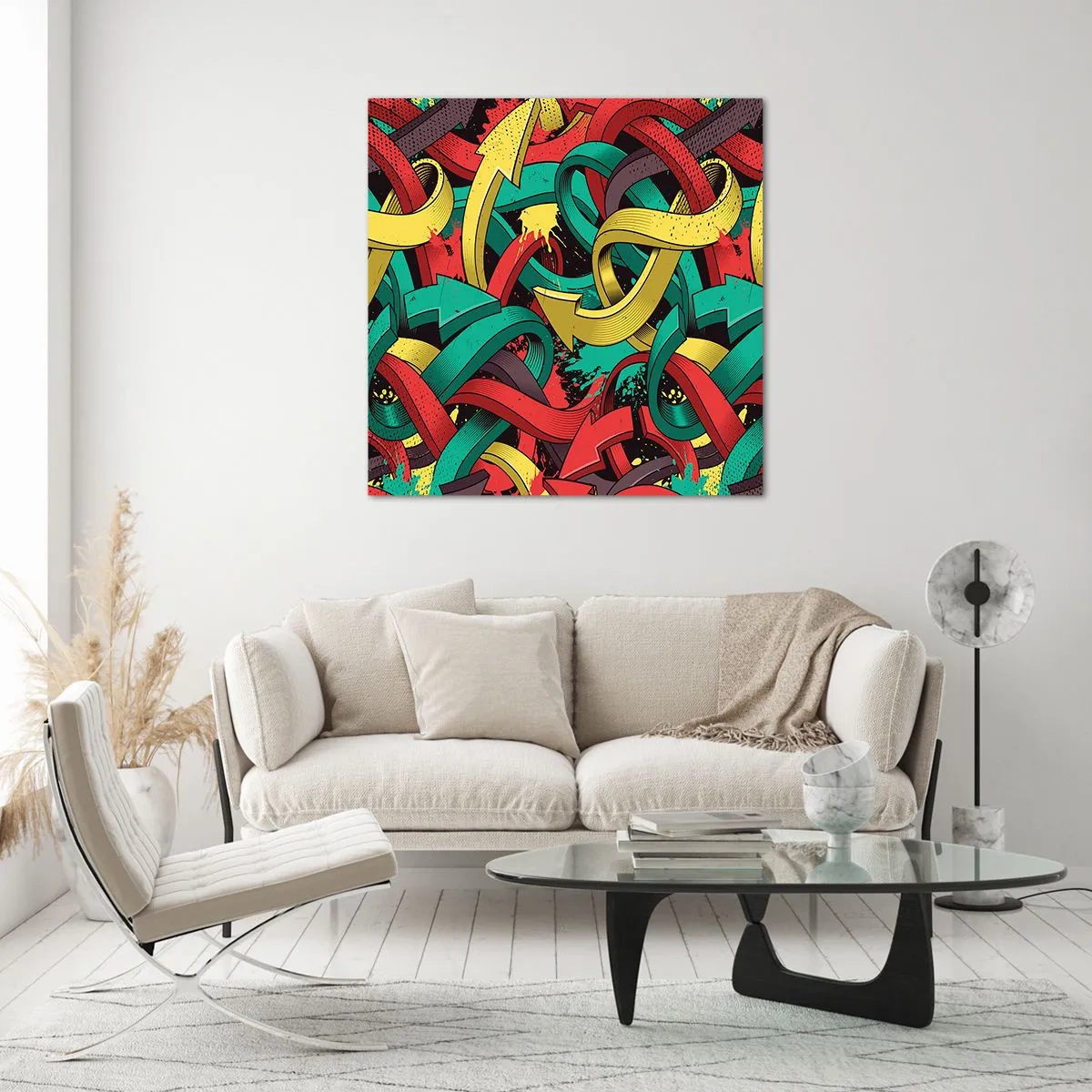 Glasbild - Bild auf glas - Welcher Weg zum Ziel? - 30x30 cm