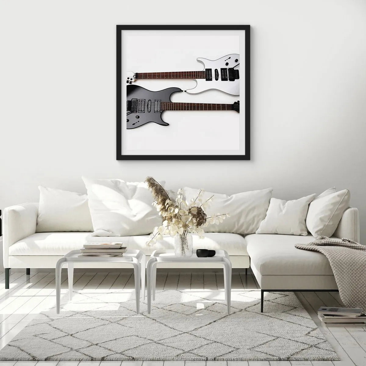 Poster in einem schwarzem Rahmen - Harmonie der Formen - 30x30 cm