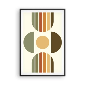 Poster in einem schwarzem Rahmen - In Erdtönen - 61x91 cm