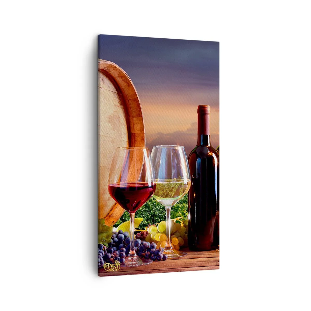 Bild auf Leinwand - Leinwandbild - Hier schmeckt das Leben - 45x80 cm