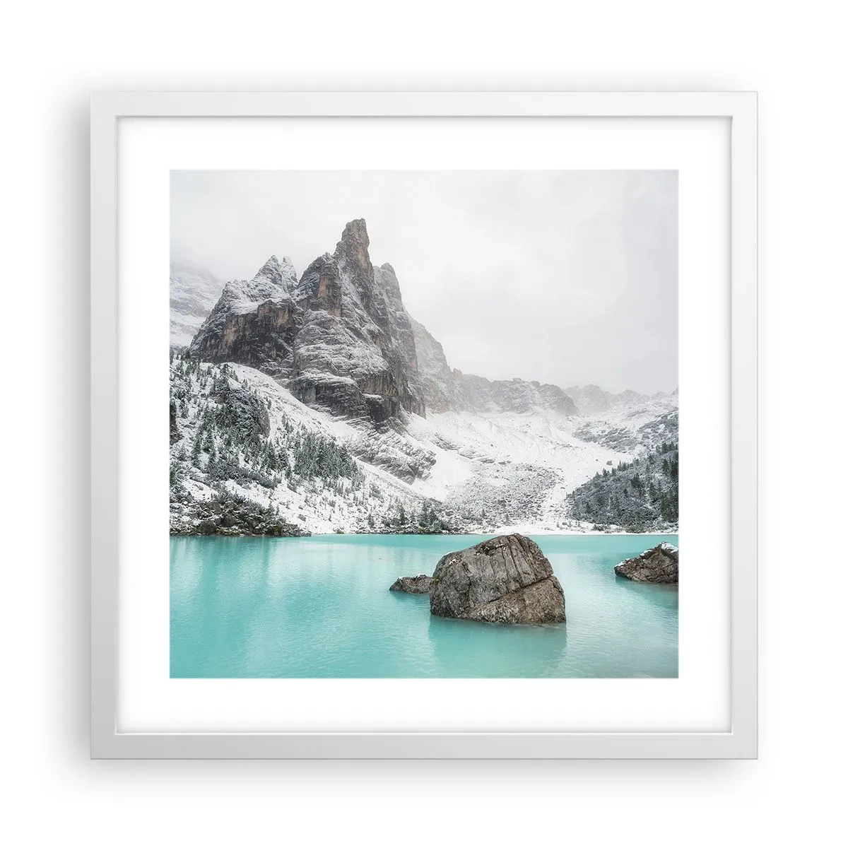 Poster in einem weißen Rahmen - Auf der Hut - 40x40 cm