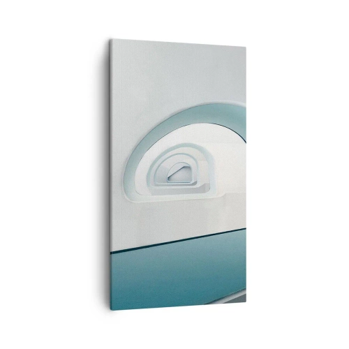 Bild auf Leinwand - Leinwandbild - Bis zum Ende des Blaus - 45x80 cm