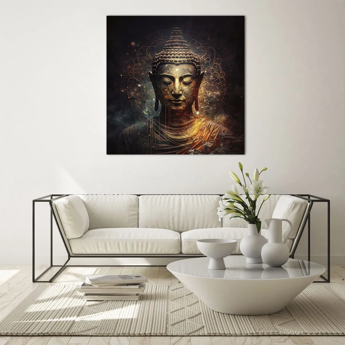 Glasbild - Bild auf glas - Spirituelles Gleichgewicht - 70x70 cm