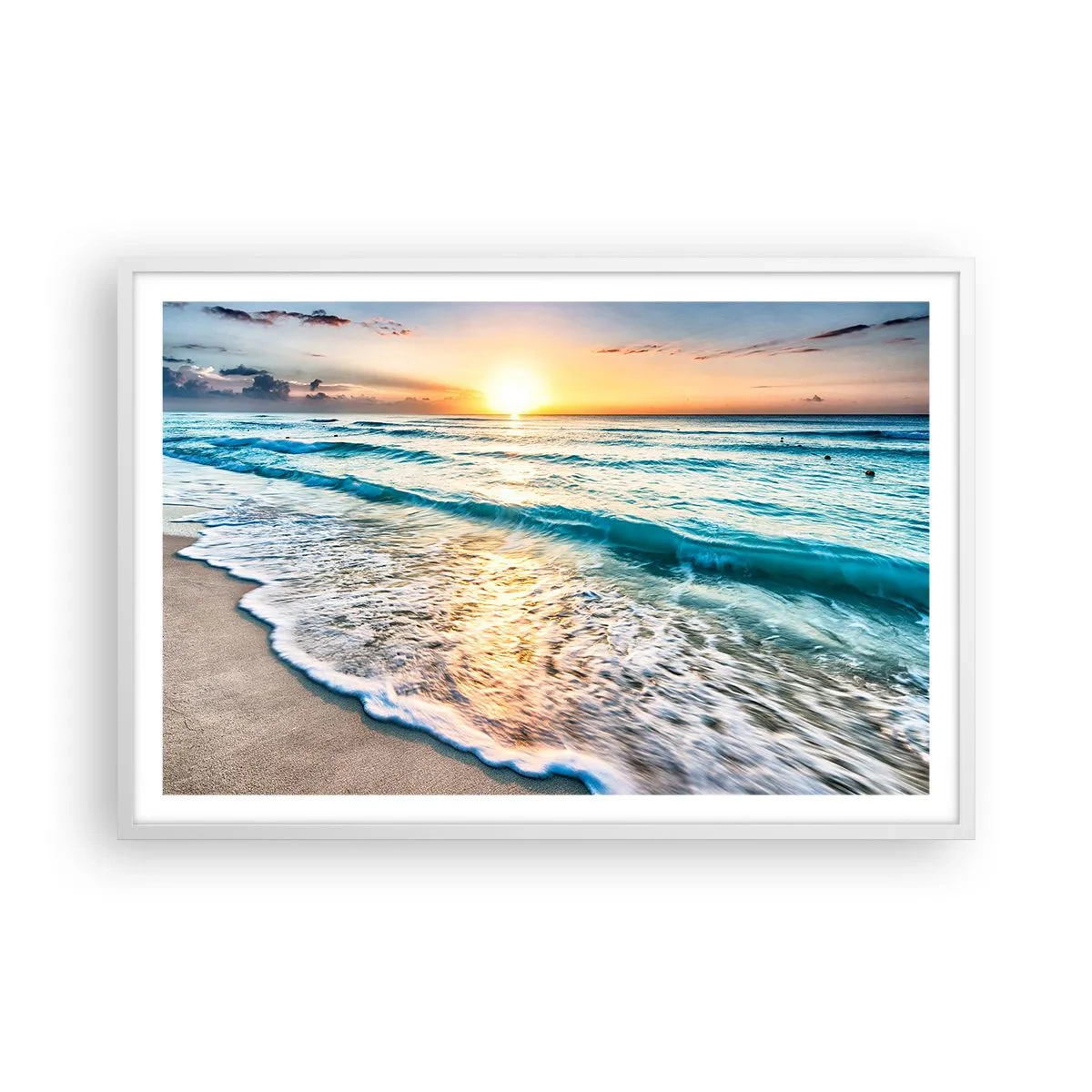 Poster in einem weißen Rahmen - Ein Blick lohnt sich - 91x61 cm