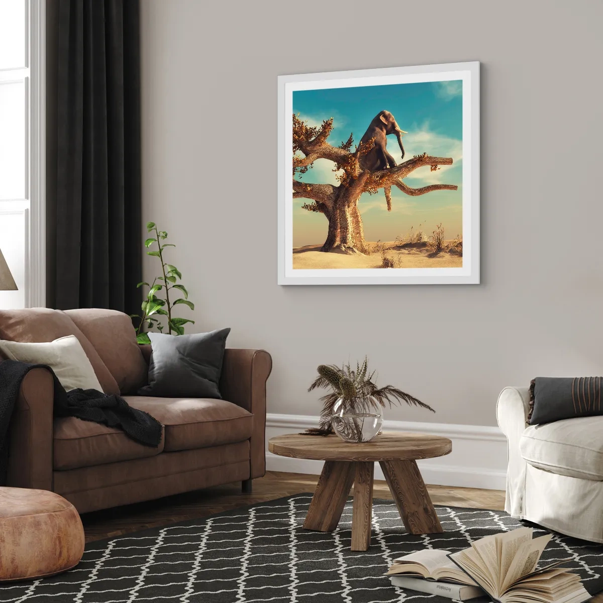 Poster in einem weißen Rahmen - Ein neuer Standpunkt - 40x40 cm